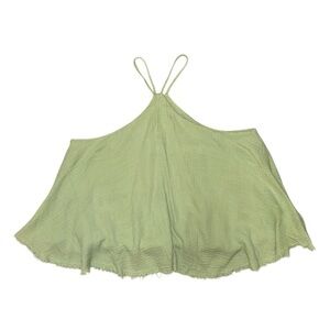 How very loved BNWOT lime green flowy halter tank blouse women’s size large